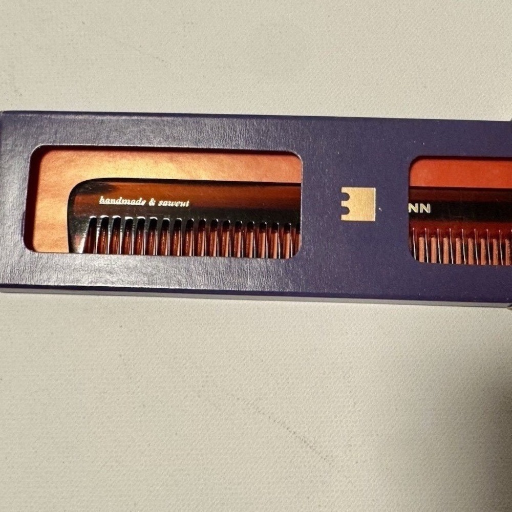 Kent England R5T - Handmade ‎ Toothed Pocket Comb Sawcut New Box